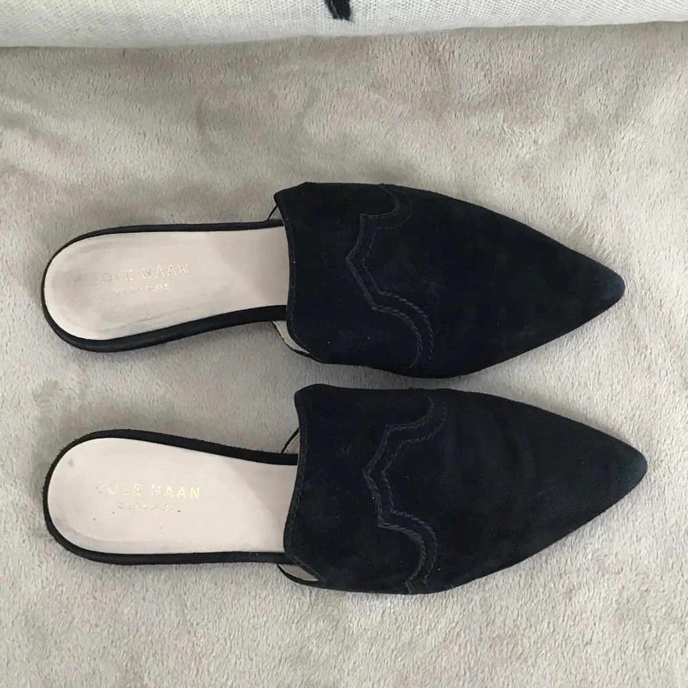 Cole Haan Women’s Hadley Suede Leather Slide Casual Mule Loafer Size 6M - Picture 9 of 12